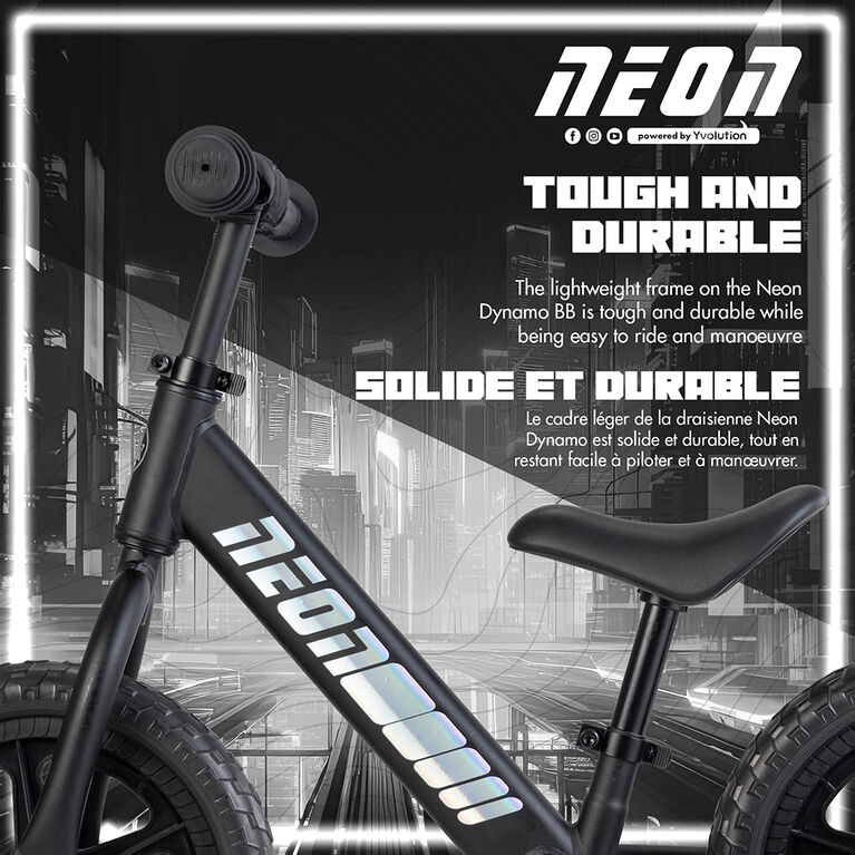 Yvolution Neon Dynamo Balance Bike - Black