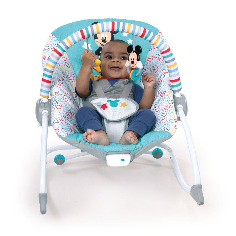 Bright Starts Disney Baby MICKEY MOUSE Original Bestie Infant to Toddler Rocker