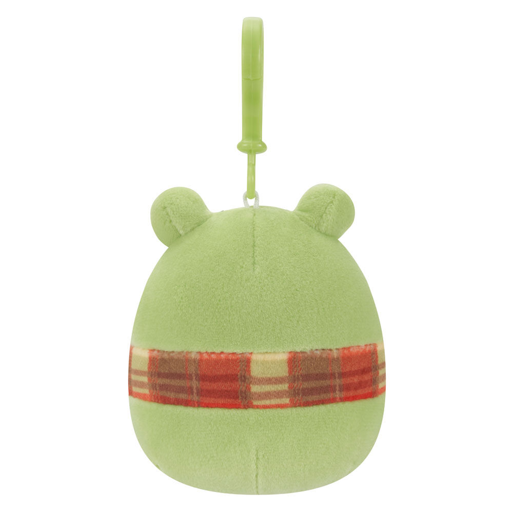 Squishmallows 3.5" Clip-On - Wendy Green Frog with Plaid Scarf