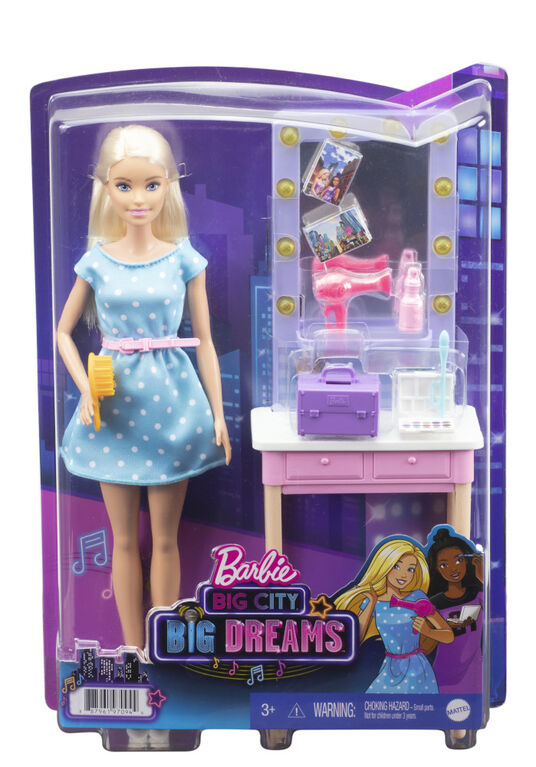 Barbie: Coffret Barbie Big City, Big Dreams Dressing de Star avec Poupée Barbie "Malibu"