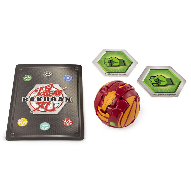 Bakugan, Baku-Storage Case with Dragonoid Collectible Action Figure and Trading Card, Red