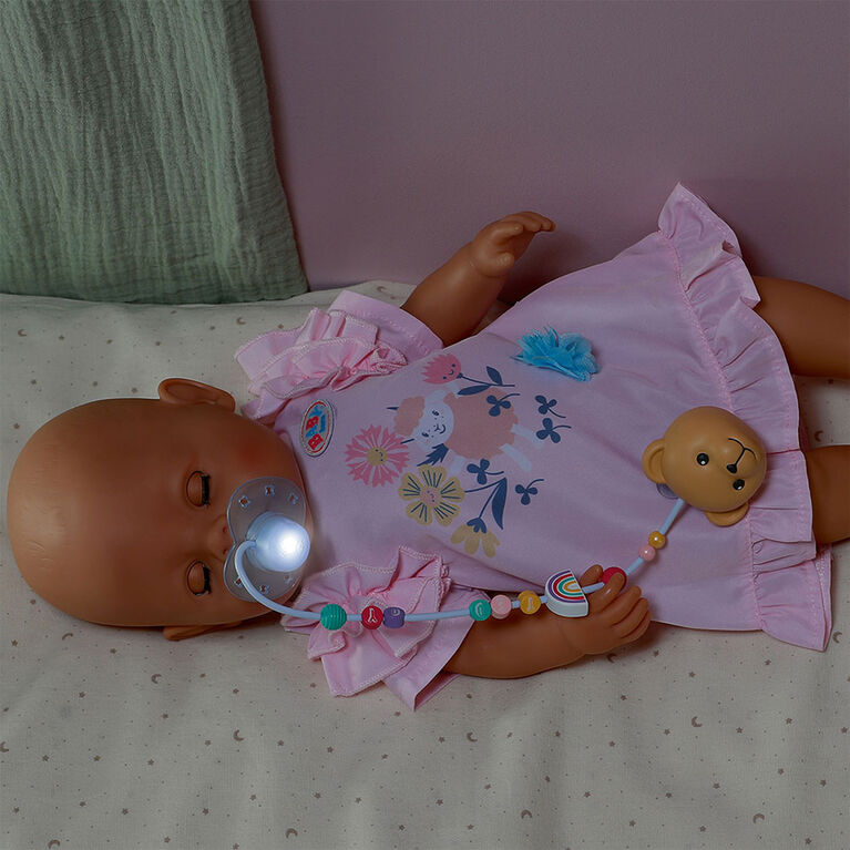 Sucette magique interactive BABY born avec chaîne de sucette pour les poupées de 43 cm Sucette magique interactive BABY born avec chaîne de sucette pour les poupées de 43 cm