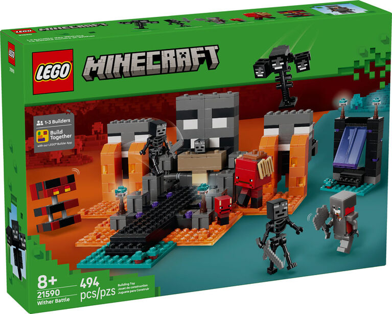 LEGO Minecraft Wither Battle Building & Pretend Play Toy for Boys, Girls, & Kids, Ages 8+ - 21590