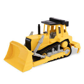 Driven, Midrange Bulldozer, Medium Yellow Toy Construction Vehicle