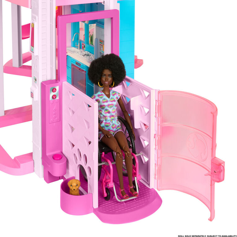 Barbie - coffret maison de reve barbie 3 niveaux lumieres et sons et + de  75 accessoires - accessoire poupée mannequin - des 3 ans - La Poste