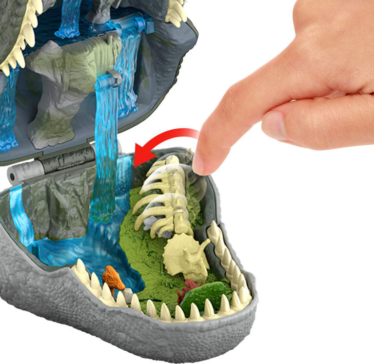 Jurassic World Rebirth Micro Adventure Playset Tyrannosaurus Rex Head, Interactive Features & Figures