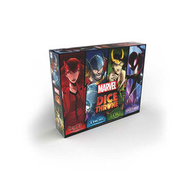 USAopoly Marvel Dice Throne 4-Hero Box (Scarlet Witch, Thor, Loki, Spider-Man) Board Game - English Edition