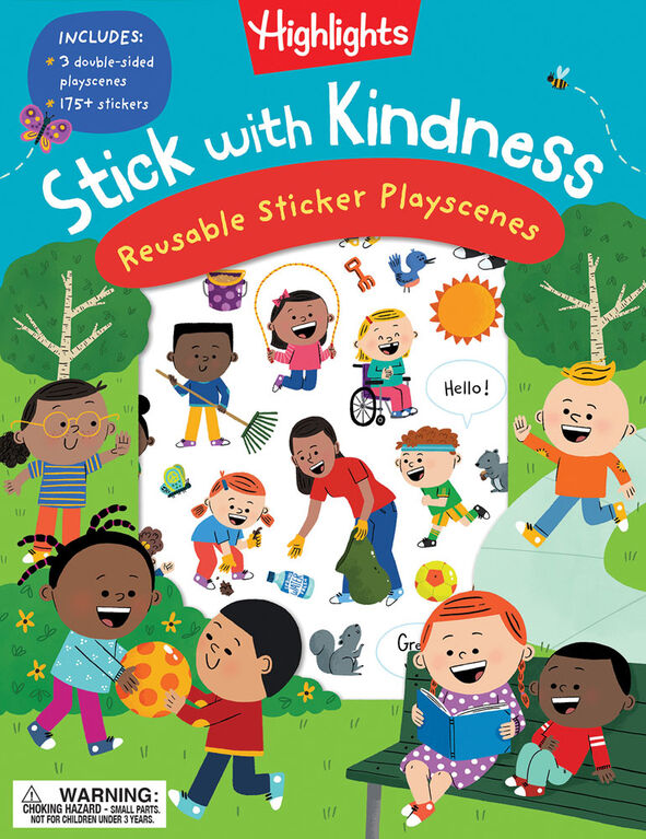 Stick with Kindness Reusable Sticker Playscenes - Édition anglaise