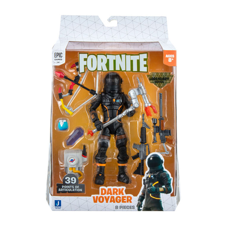 Fortnite paquet de 4 figurines, série Légendaire - Voyageur Noir