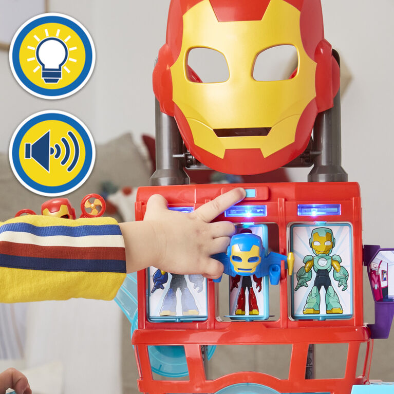 Marvel Iron Man and his Awesome Friends QG d'Iron Man, coffret électronique pour filles et garçons