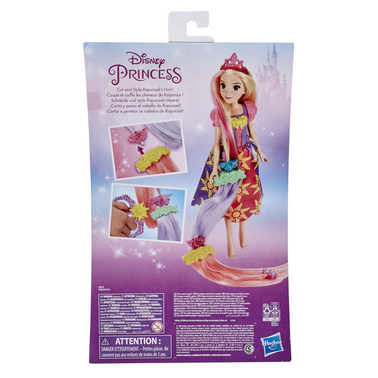 Disney Princess, Raiponce Chevelure magique, poupée mannequin à coiffer avec rallonges et accessoires