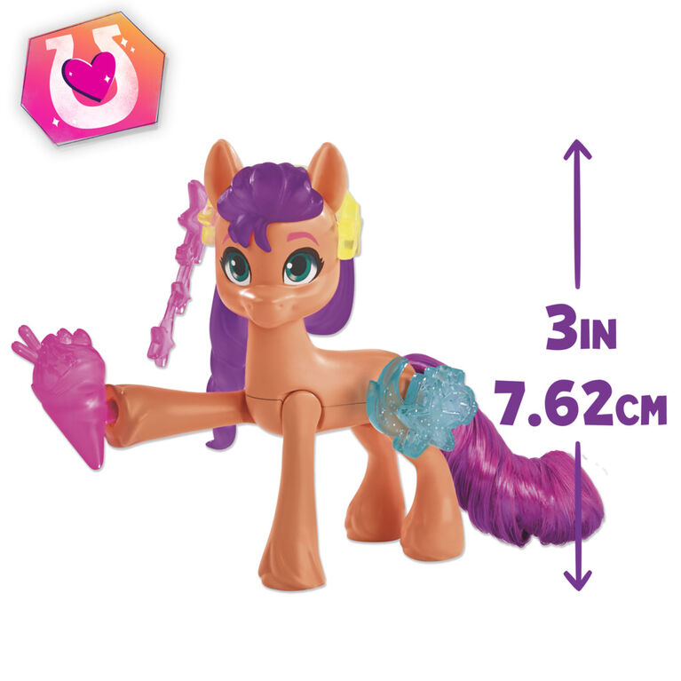 My Little Pony: Make Your Mark Toy Cutie Mark Magic Sunny Starscout - 3-Inch Hoof to Heart Pony with Surprise Accessories