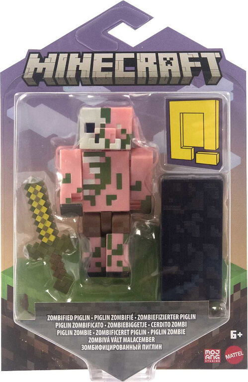 Minecraft Zombified Piglin Build-A-Portal Figure
