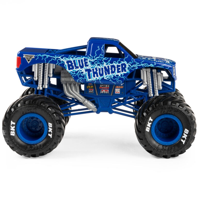 Monster Jam, Official Blue Thunder Monster Truck, Collector Die-Cast Vehicle, 1:24 Scale