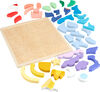 Fisher-Price Wooden Space Blocks Puzzle for Preschool Kids, 42 Wood Pieces