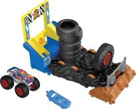 Hot Wheels Monster Trucks Arena Smashers Race Ace Smash Race Challenge Playset
