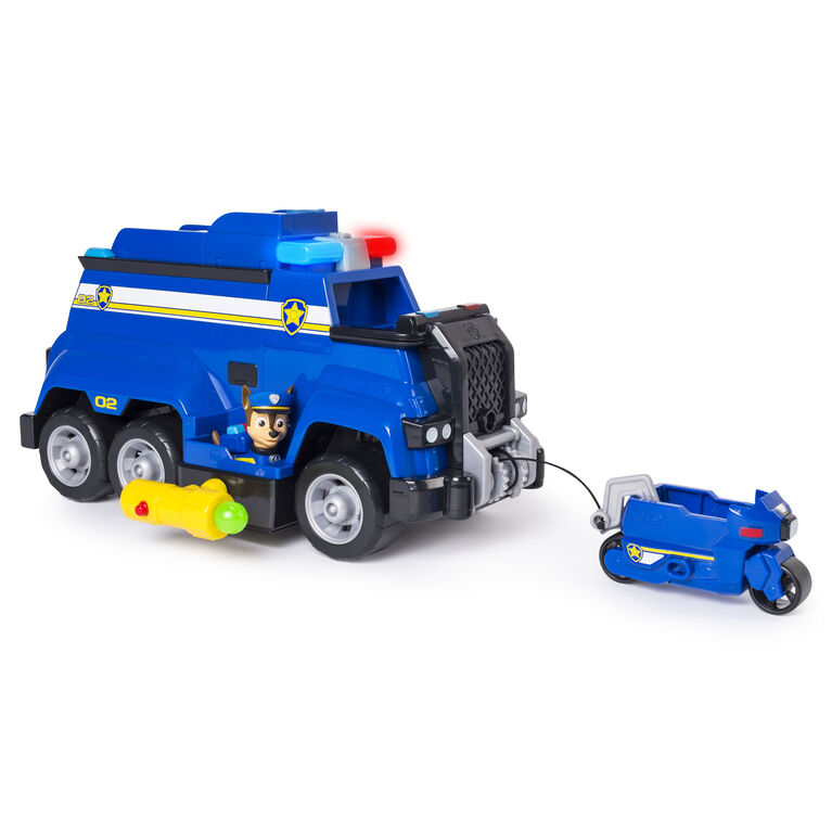 PAW Patrol Ultimate Rescue - Voiture de police Ultimate Rescue de Chase avec effets sonores et lumineux et mini-véhicule - Notre exclusivité