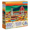 Spin Master Puzzles, Florence Italy 300-Piece Jigsaw Blueboard Puzzle Cathedral Sunset Travel Series with Poster