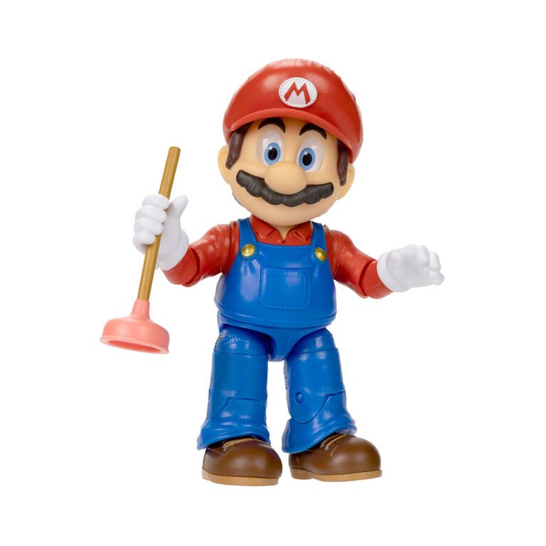 Super Mario Bros Le Film - Série de figurines de 5 avec accessoire - Figurine  Mario avec Débouchoir comme accessoire