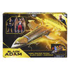 DC Comics, Hawk Cruiser Patrol, Includes Black Adam and Hawkman Action Figures, Over 16-inch Wide, First Edition