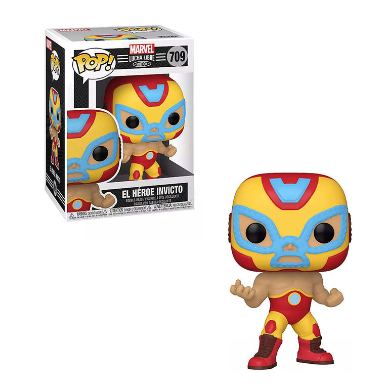 Iron Man El Héroe Invicto Funko Pop!Figurine a tête oscillante - Marvel Lucha Libre Edition