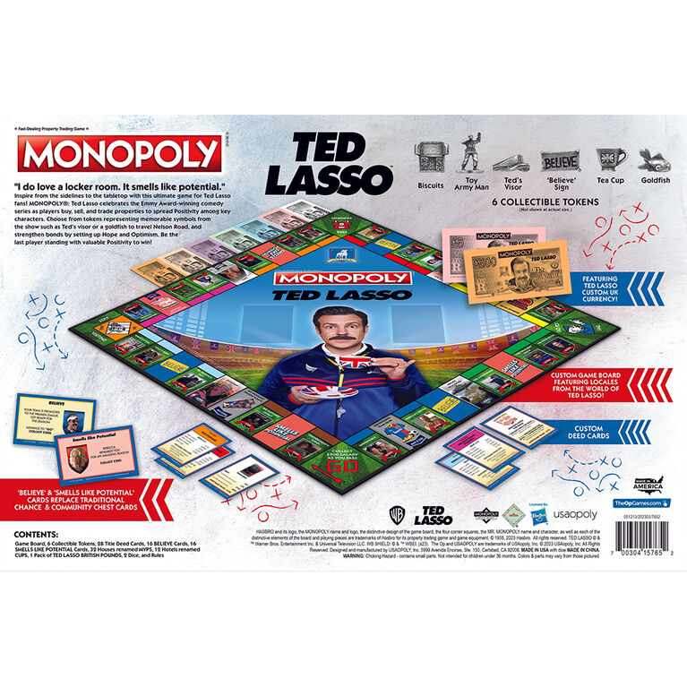 USAopoly MONOPOLY: Ted Lasso - English Edition