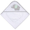 Koala Baby - Ensemble de 2 serviettes à capuche et gants de toilette pour bébé - Éléphant blanc et gris