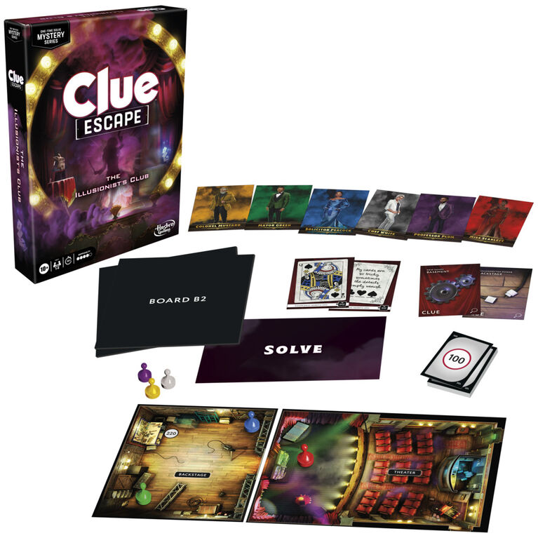 Clue Escape: The Illusionist's Club Escape Room and Mystery Board Game - English Edition