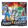 Power Rangers Dino Fury Battle Attackers, Blue Ranger et Shockhorn, 2 figurines avec de coup de pied et accessoire