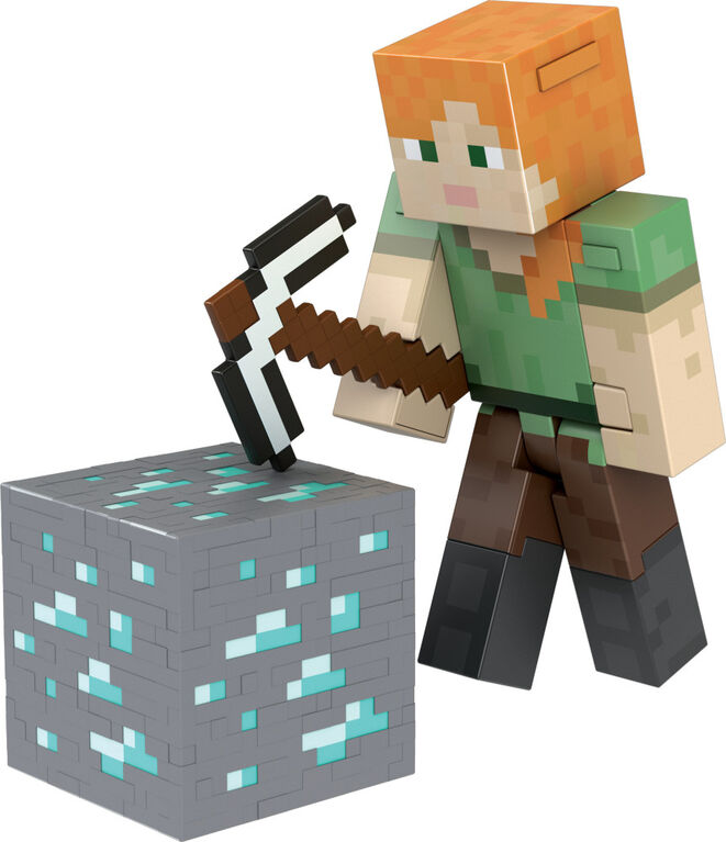 Minecraft - Niveau Diamant - Figurine articulée - Alex, 13,87 cm