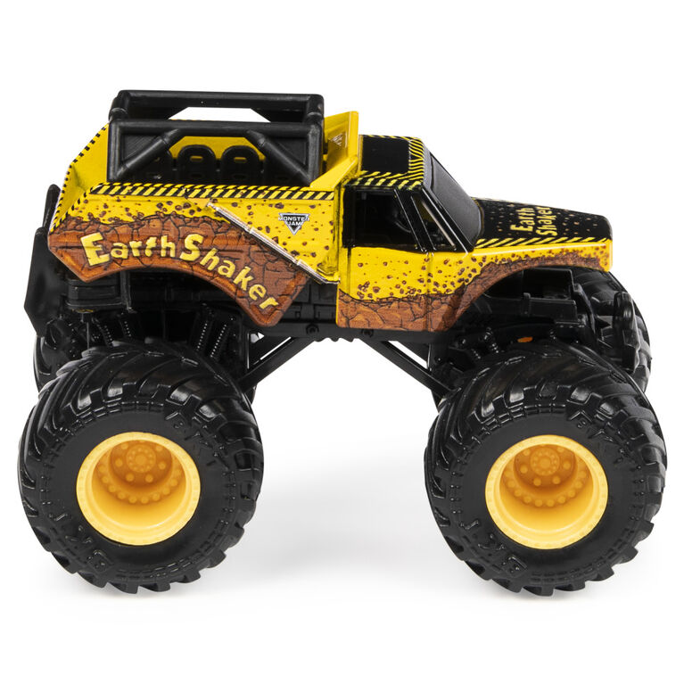 Monster Jam, Official Earth Shaker Monster Truck, Die-Cast Vehicle, Ride Trucks Series, 1:64 Scale