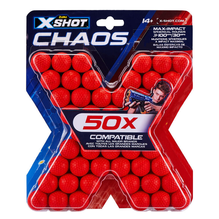 Pack de recharge X-Shot Chaos (50 cartouches) par ZURU
