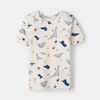 Short Sleeve 2 Piece Sleep White Veg Print 4Y