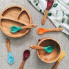 Avanchy Bamboo Suction Baby Bowl + Spoon - Green