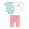 Koala Baby 3 Piece Bodysuit & Jogger Set, Peony
