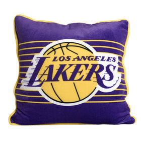 Coussin décoratif des Lakers de Los Angeles de la NBA, 18 po x 18 po