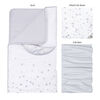 Sprinkle Stars and Moon 3 Piece Crib Bedding