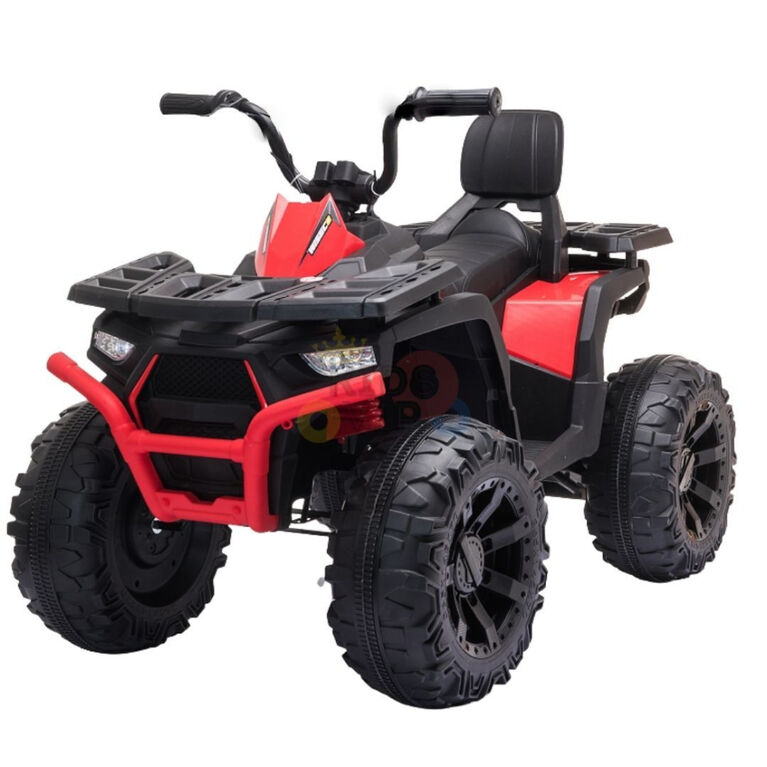 KidsVip 24V Kids and Toddlers Titan Ride On Quad/ATV w/Rubber Wheels - Red - English Edition
