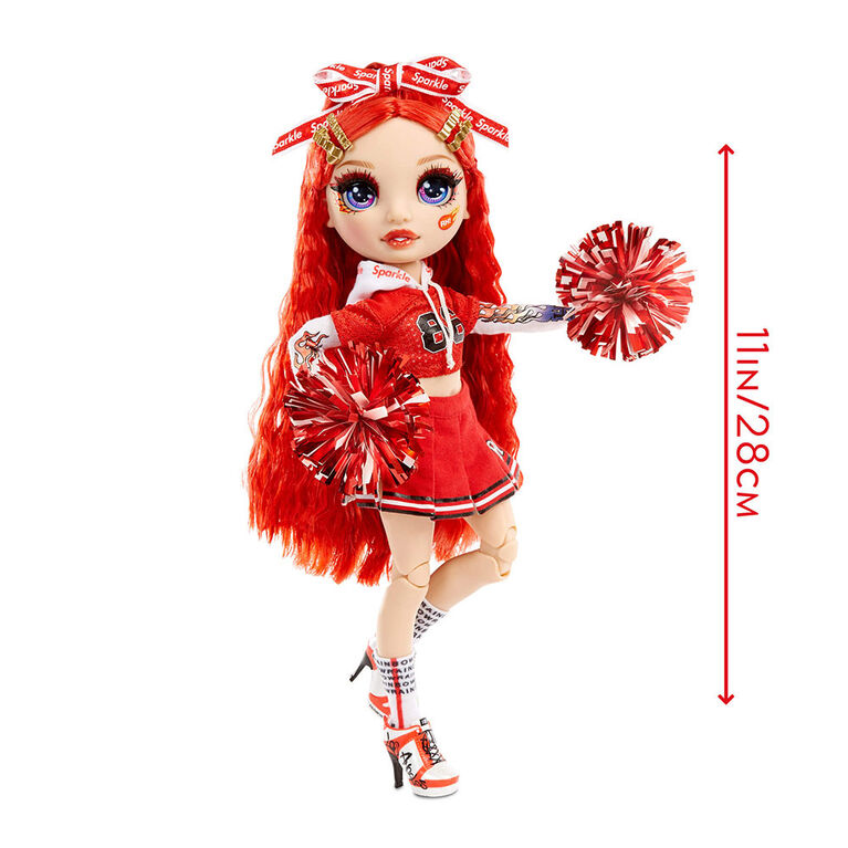 Rainbow High Cheer Ruby Anderson - Poupée-mannequin rouge avec