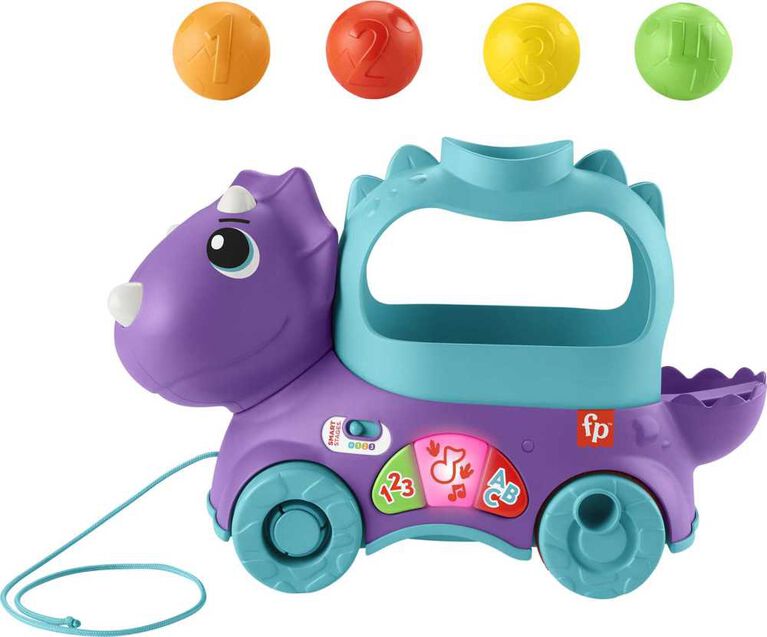 Fisher-Price Tricératops à boules rebondissantes, multilingue Âges 12 - 36M  