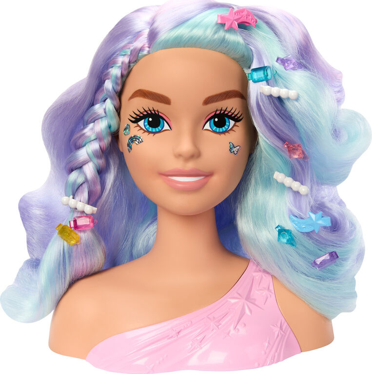 Barbie Doll Fairytale Styling Head, Pastel Hair with 20 Accessories