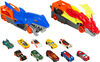 Hot Wheels City Battling Creature Transports Vehicle & 10 Die-Cast Toy Cars