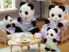 Calico Critters Pookie Panda Family, Set of 4 Collectible Doll Figures