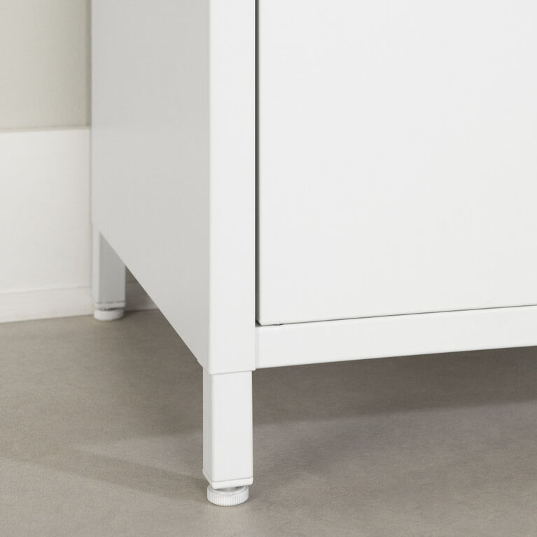Sweedi Metal 1-Door Nightstand White