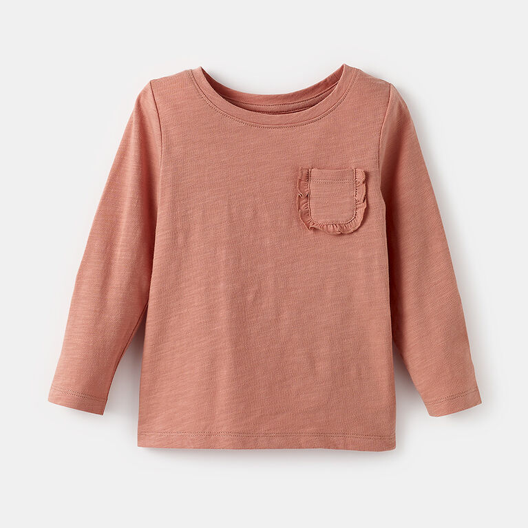 simple long sleeve pocket tee