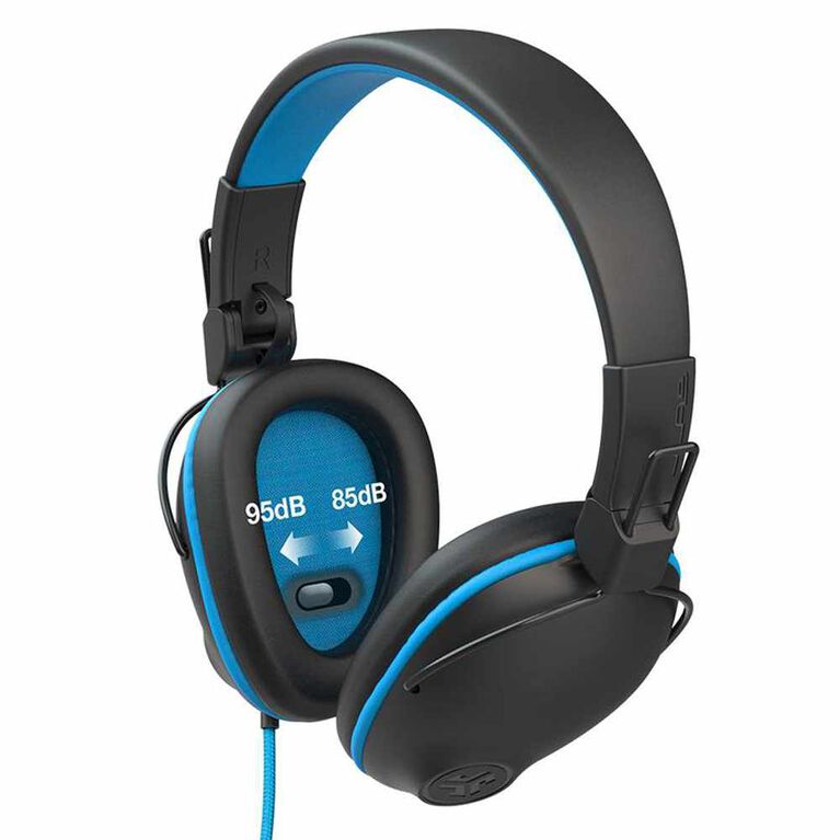 JLab Audio JBuddies Pro Wired Headphones (English Packaging) Black/Blue