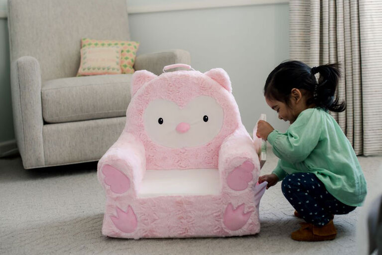 Soft Landing Sweet Seats -  Pink Owl Character Chair