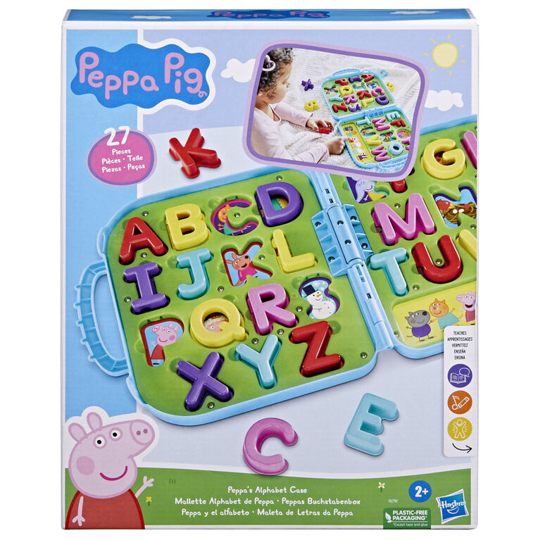 Peppa Pig, Mallette Alphabet de Peppa, jouet abécédaire  pour enfants d'âge préscolaire - Édition anglaise