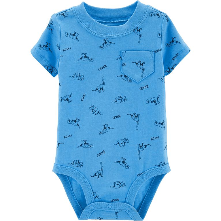 Carter's Dinosaur Collectible Bodysuit - Blue, 12 Months