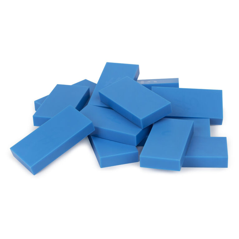 H5 Domino Creations, 60-Piece Neon Blue/Green Set by Domino Artist YouTuber Lily Hevesh